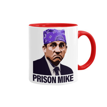 Prison Mike The office, Mug colored red, ceramic, 330ml