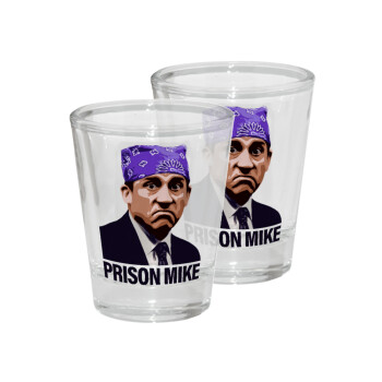 Prison Mike The office, Σφηνοπότηρα γυάλινα 45ml διάφανα (2 τεμάχια)