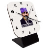Quartz Wooden table clock with hands (10cm)