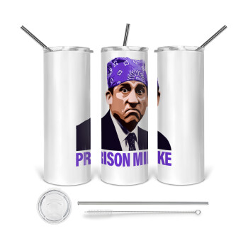 Prison Mike The office, 360 Eco friendly stainless steel tumbler 600ml, with metal straw & cleaning brush