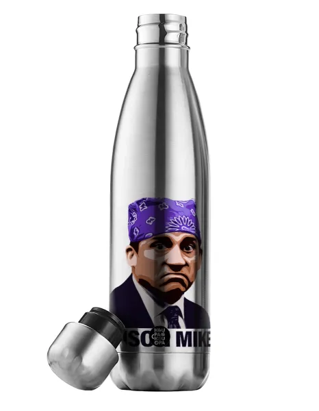 Prison Mike The office — Μεταλλικό παγούρι θερμός Inox (Stainless steel), διπλού τοιχώματος, 500ml
