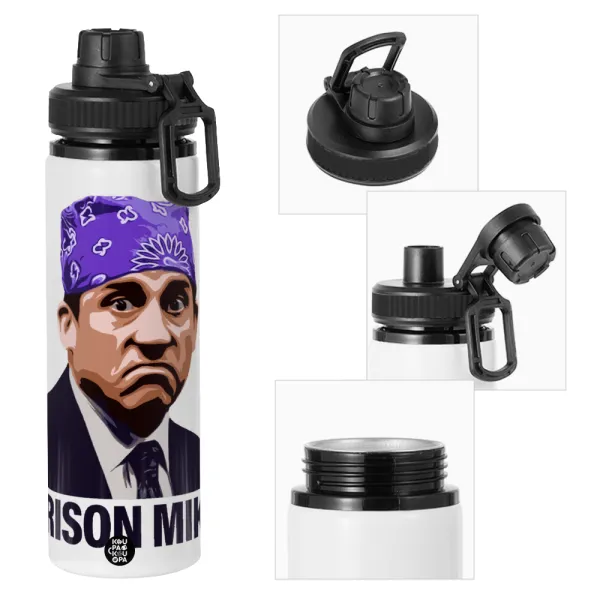 Prison Mike The office — Μεταλλικό παγούρι νερού με καπάκι ασφαλείας, αλουμινίου 850ml