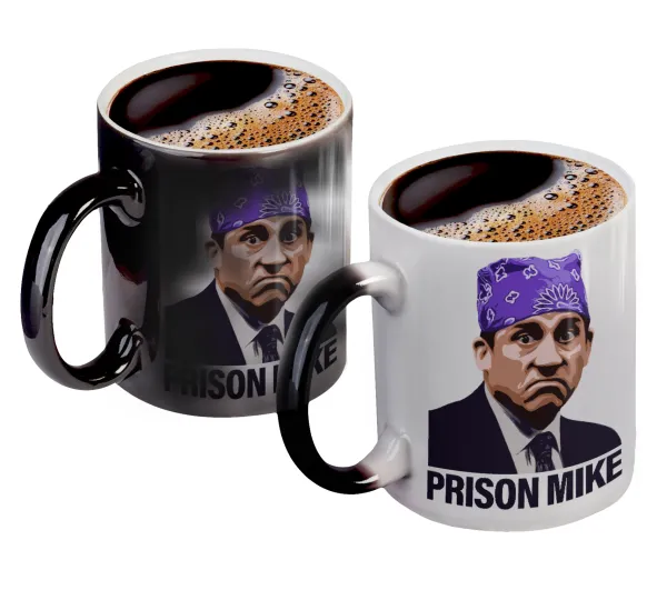 Prison Mike The office — Κούπα Μαγική, κεραμική, 330ml που αλλάζει χρώμα με το ζεστό ρόφημα