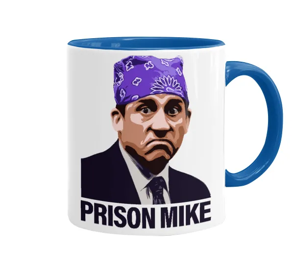 Prison Mike The office — Κούπα χρωματιστή μπλε, κεραμική, 330ml