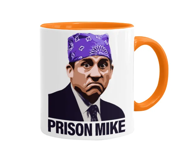 Prison Mike The office — Κούπα χρωματιστή πορτοκαλί, κεραμική, 330ml