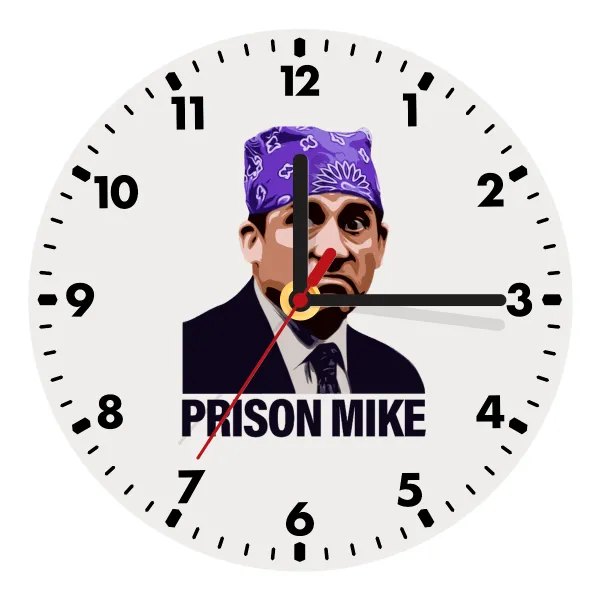Prison Mike The office — Ρολόι τοίχου ξύλινο (20cm)