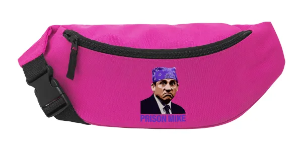 Prison Mike The office — Unisex waist bag (banana) in PINK color with 2 pockets
