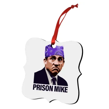 Prison Mike The office, Christmas ornament polygon wooden 7.5cm