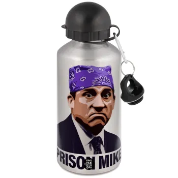 Prison Mike The office, Μεταλλικό παγούρι νερού, Ασημένιο, αλουμινίου 500ml