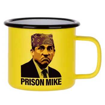 Prison Mike The office, Κούπα Μεταλλική εμαγιέ ΜΑΤ Κίτρινη 360ml