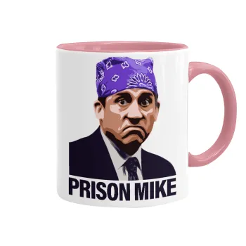 Prison Mike The office, Κούπα χρωματιστή ροζ, κεραμική, 330ml