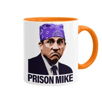 Prison Mike The office, Κούπα χρωματιστή πορτοκαλί, κεραμική, 330ml