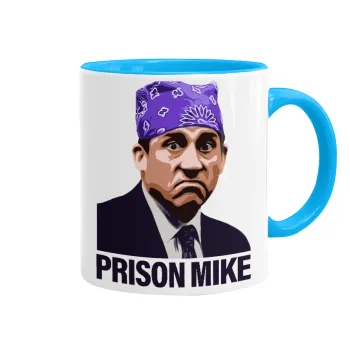 Prison Mike The office, Κούπα χρωματιστή γαλάζια, κεραμική, 330ml