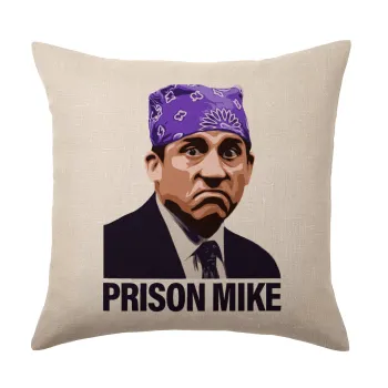 Prison Mike The office, Μαξιλάρι καναπέ ΛΙΝΟ 40x40cm περιέχεται το  γέμισμα
