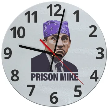 Prison Mike The office, Ρολόι τοίχου γυάλινο (30cm)