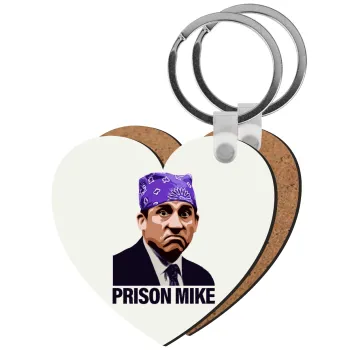 Prison Mike The office, Μπρελόκ Ξύλινο καρδιά MDF