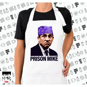 Prison Mike The office, Ποδιά μακριά Σεφ ολόσωμη με τσέπες white (ΕΝΗΛΙΚΩΝ)