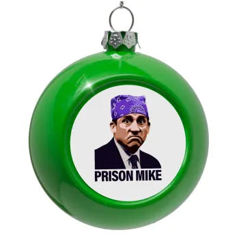 Prison Mike The office, Στολίδι Χριστουγεννιάτικη μπάλα δένδρου Πράσινο 8cm