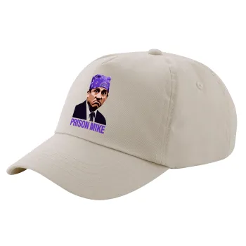 Prison Mike The office, Μπεζ (SAND) Πεντάφυλλο Καπέλο Ενηλίκων Βαμβακερό (UNISEX, ONE SIZE)