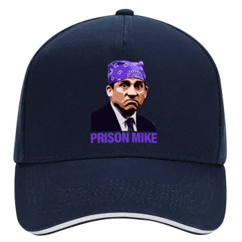 Prison Mike The office, DRILL Καπέλο Ενηλίκων Ultimate ΜΠΛΕ/ΛΕΥΚΟ, (100% ΒΑΜΒΑΚΕΡΟ, ΕΝΗΛΙΚΩΝ, UNISEX, ONE SIZE)