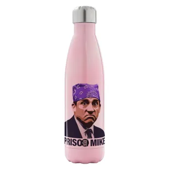 Prison Mike The office, Μεταλλικό παγούρι θερμός Ροζ Ιριδίζον (Stainless steel), διπλού τοιχώματος, 500ml