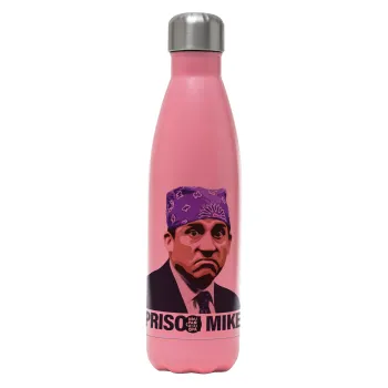 Prison Mike The office, Metal mug thermos Pink Mat (Stainless steel), double wall, 500ml