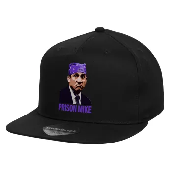 Prison Mike The office, Children's Flat Snapback Hat, Black (100% COTTON, CHILD, UNISEX, ONE SIZE)