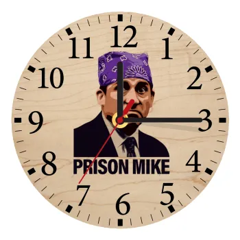 Prison Mike The office, Ρολόι τοίχου ξύλινο plywood (20cm)