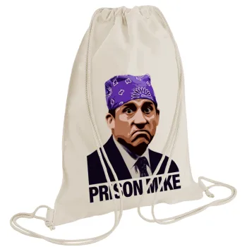 Prison Mike The office, Backpack bag GYMBAG natural (28x40cm)