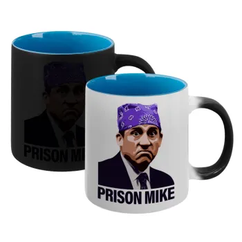 Prison Mike The office, Κούπα Μαγική εσωτερικό μπλε, κεραμική 330ml που αλλάζει χρώμα με το ζεστό ρόφημα