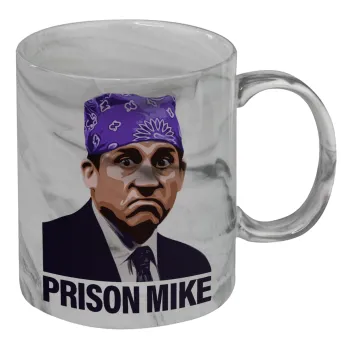 Prison Mike The office, Mug ceramic marble style, 330ml