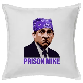 Prison Mike The office, Μαξιλάρι καναπέ ΛΕΥΚΟ 100% βαμβάκι, περιέχεται το γέμισμα (50x50cm)