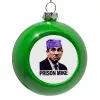 Green Christmas tree ornament bauble 8cm