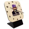 Quartz Table clock in natural wood (10cm)