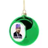 Green Christmas tree ornament ball 8cm