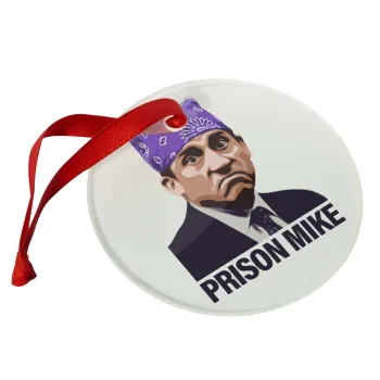 Prison Mike The office, Christmas ornament glass 9cm