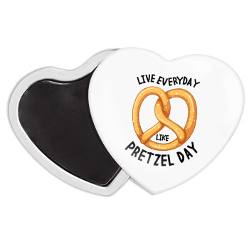 The office, Live every day like pretzel day, Μαγνητάκι καρδιά (57x52mm)