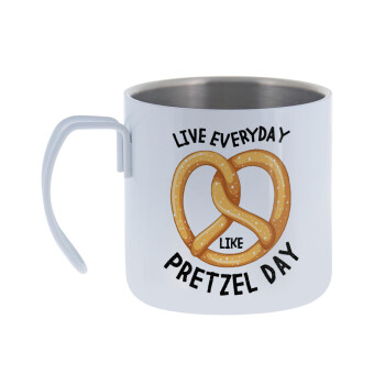 The office, Live every day like pretzel day, Mug Stainless steel double wall 400ml