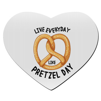 The office, Live every day like pretzel day, Mousepad καρδιά 23x20cm