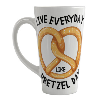 The office, Live every day like pretzel day, Κούπα κωνική Latte Μεγάλη, κεραμική, 450ml