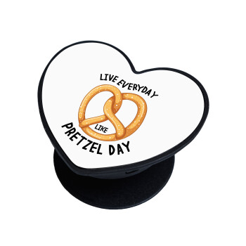 The office, Live every day like pretzel day, Phone Holders Stand  καρδιά Μαύρο Βάση Στήριξης Κινητού στο Χέρι