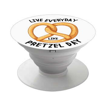 The office, Live every day like pretzel day, Phone Holders Stand  White Hand-held Mobile Phone Holder