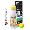 Tennis ball Metal mug thermos White, double wall, 550ml