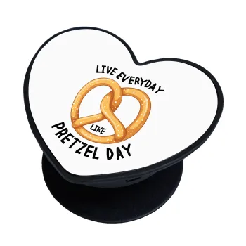 The office, Live every day like pretzel day, Phone Holders Stand  καρδιά Μαύρο Βάση Στήριξης Κινητού στο Χέρι