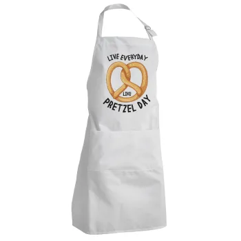 The office, Live every day like pretzel day, Ποδιά Σεφ Ολόσωμη Ενήλικων (με ρυθμιστικά και 2 τσέπες)