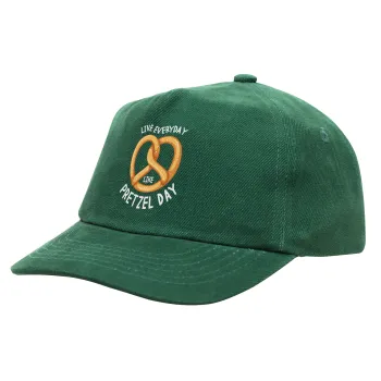 The office, Live every day like pretzel day, Children's Baseball Cap, 100% Cotton Drill, GREEN (COTTON, CHILDREN'S, ONE SIZE)