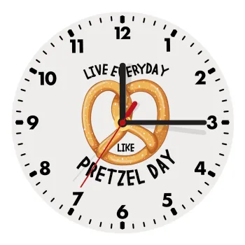 The office, Live every day like pretzel day, Ρολόι τοίχου ξύλινο (20cm)