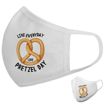 The office, Live every day like pretzel day, Μάσκα υφασμάτινη υψηλής άνεσης παιδική (Δώρο πλαστική θήκη)