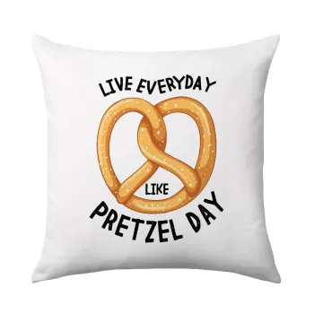 The office, Live every day like pretzel day, Μαξιλάρι καναπέ 40x40cm περιέχεται το  γέμισμα