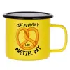 Metallic enamel MATT Yellow cup 360ml